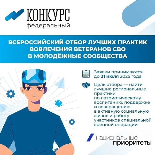 Стартовал отбор лучших практик вовлечения ветеранов СВО